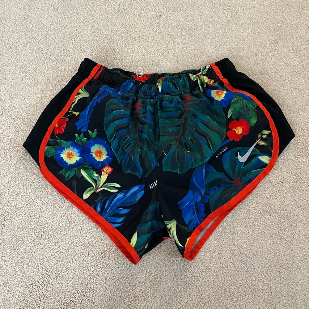 Nike Black and Red Athletic Shorts with Sporty Trim